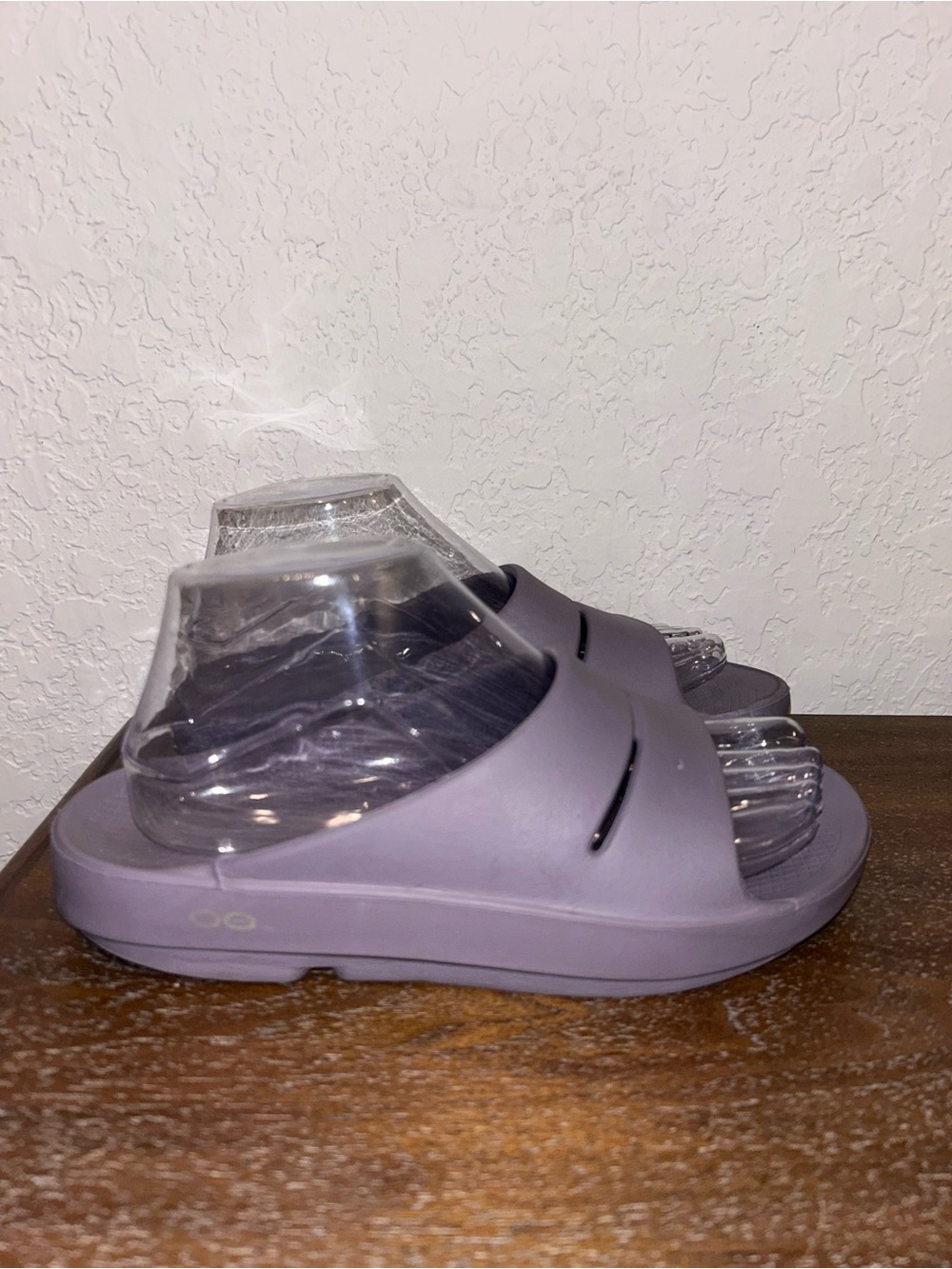 Oofos Lavender Purple Slide Sandals View 4